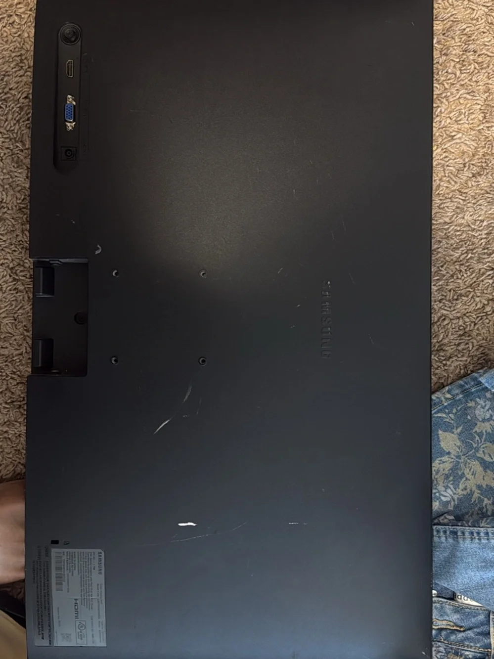 Samsung Black Computer Monitor Back Panel